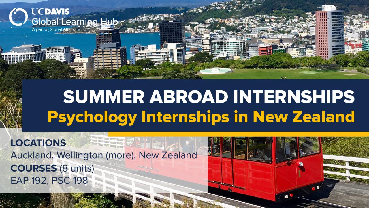 UC Davis Summer Abroad (Psychology in New Zealand)