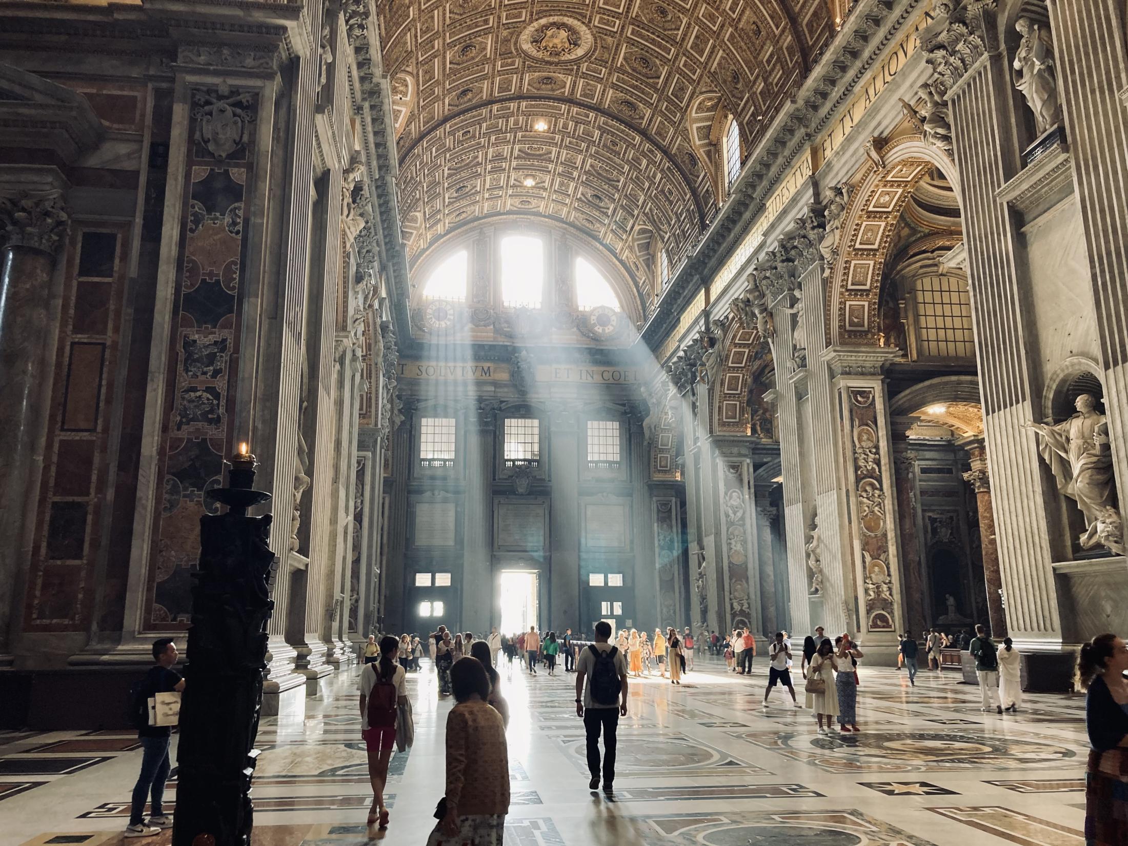 As the sun rises in the east, rays of sunlight perfectly align with the entrance to one of the holiest Catholic shrines in the world.