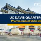 Graphic with text "UC Davis Quarter Abroad Pharmaceutical Chemistry in Taiwan"