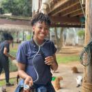 Student smiling