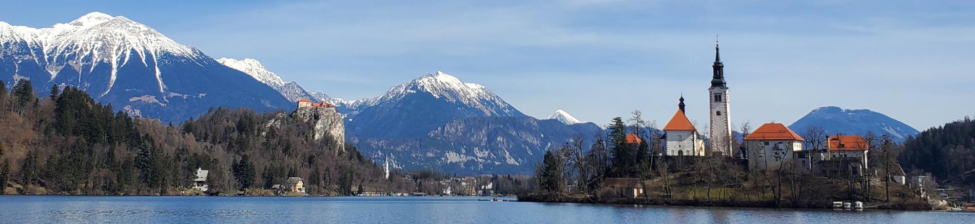 the view of mountains and water